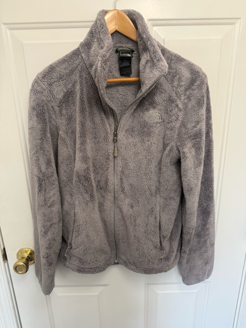 North Face Gray Osito Fuzzy Full Zip Jacket Size Small Gorpcore Outdoor